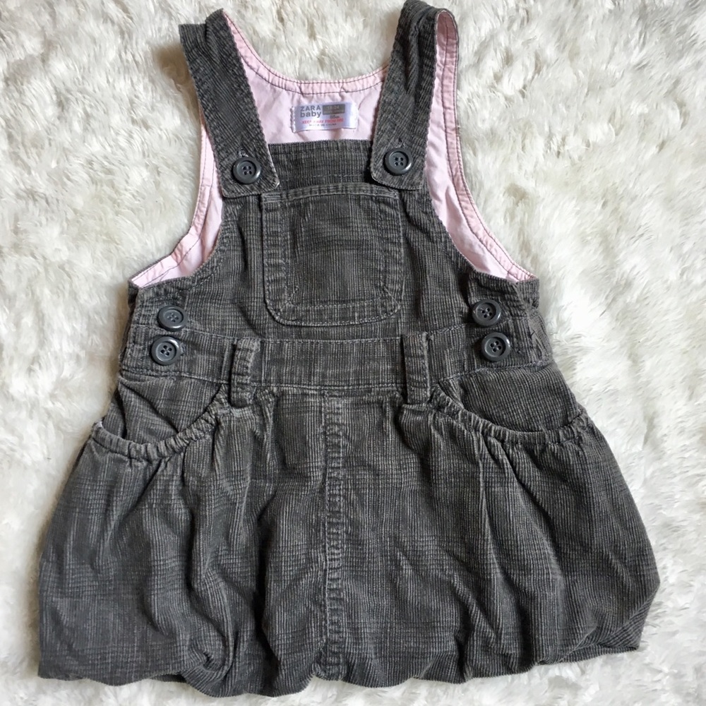 ZARA BABY gray plaid dress